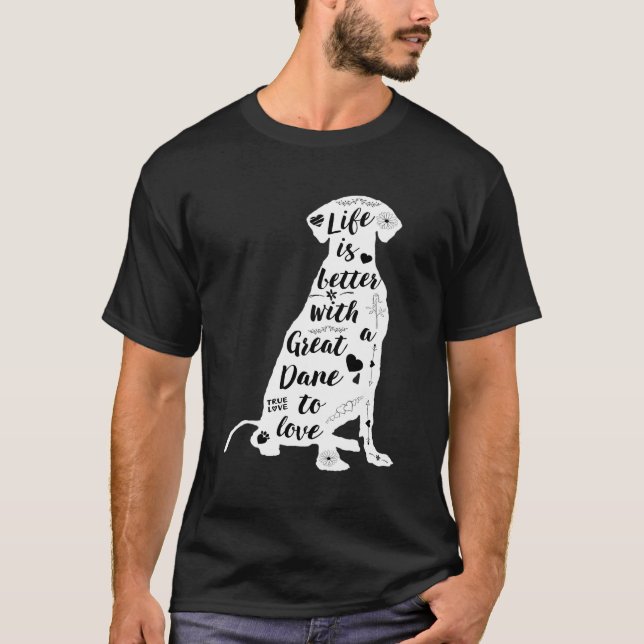 Großartiges Dane-Shirt-Design für große Dane-Hunde T-Shirt (Vorderseite)