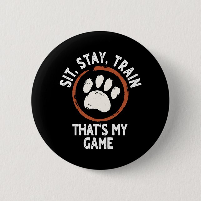Großartiges Dog Trainer Design Button (Vorderseite)