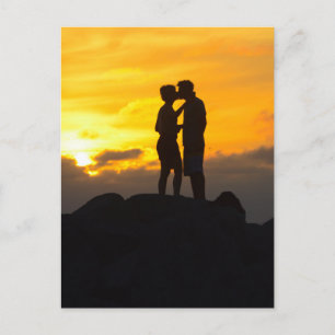 Großartiges Foto von einem Paar, das sich in Key W Postkarte