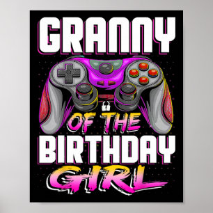 Großartiges Gamer Girl Matching Video Game Birth Poster