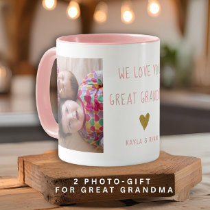 Großartiges Grandkids 2 FotoCollage Rosa Tasse