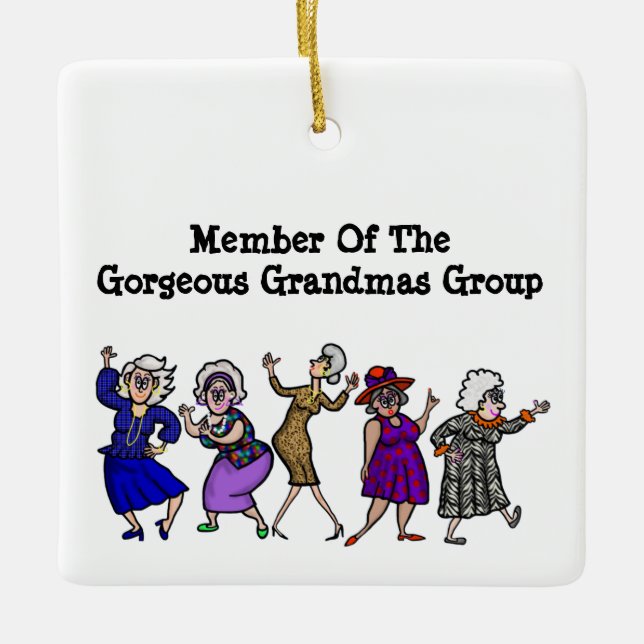Großartiges Grandmas-Gruppenmitglied Ornament (Vorderseite)
