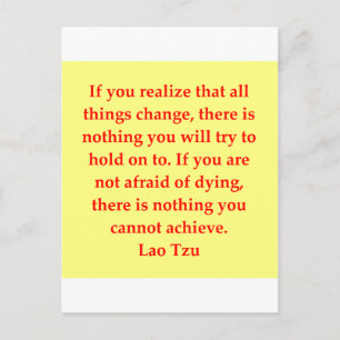 großartiges Lao Tzu Zitat Postkarte