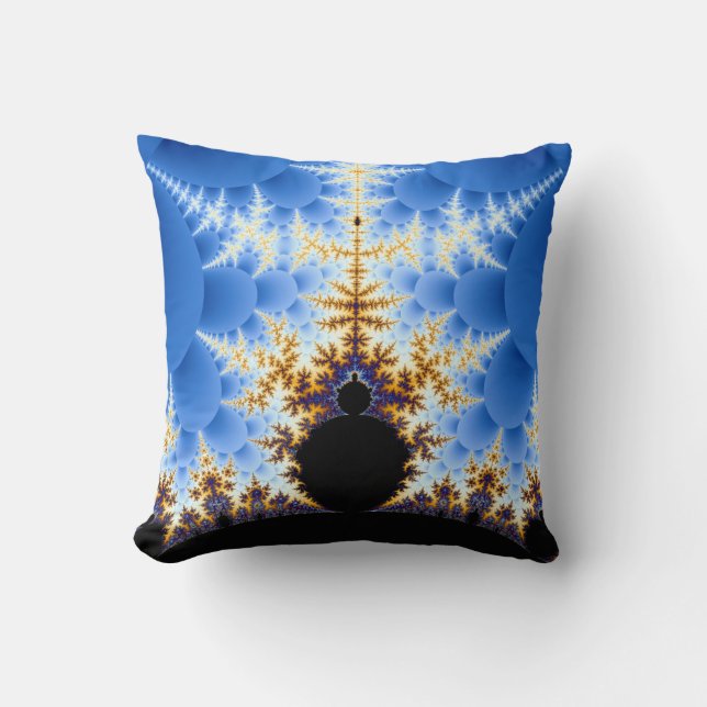 Großartiges Mandelbrot-Fraktal Kissen (Vorderseite)
