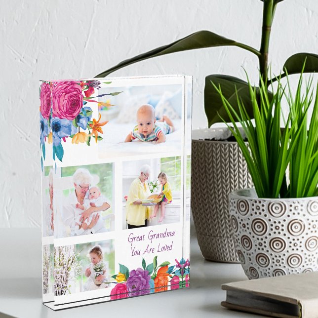 Großartiges Oma Sie sind geliebt lebendige Flora Fotoblock (Von Creator hochgeladen)