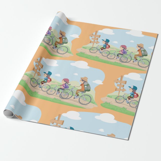 Großartiges Outdoor-Radwackelpapier Geschenkpapier (Ungerollt)