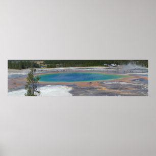 Großartiges prismatisches Frühlings-Yellowstone Poster