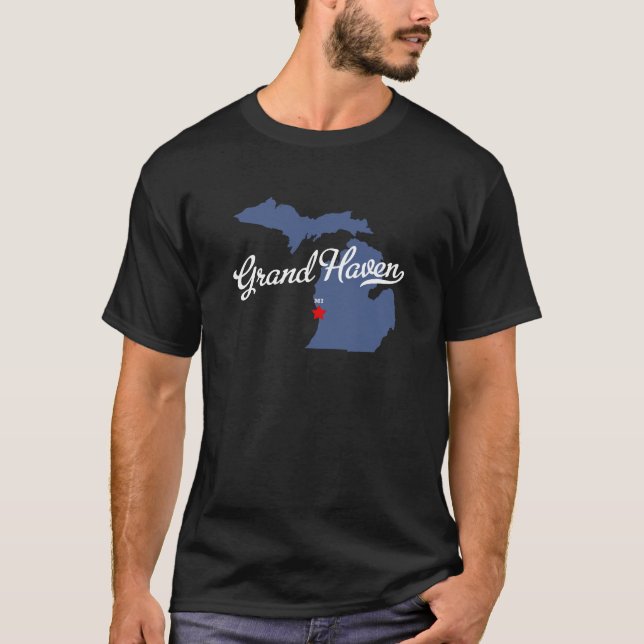 Großartiges Shirt Hafen-Michigans MI (Vorderseite)