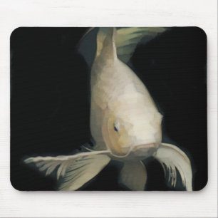 Großartiges weißes Koi Mousepad