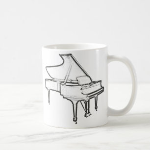 Großartiges "zeichnendes " Klavier Kaffeetasse