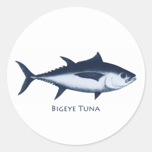 Großauge-Thunfisch-Logo Runder Aufkleber
