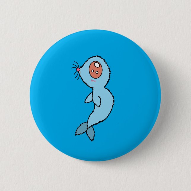 Großäugige Robben-Taste  Button (Vorderseite)