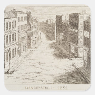 Großausstellung Mayhew von 1851: Manchester in 1 Quadratischer Aufkleber
