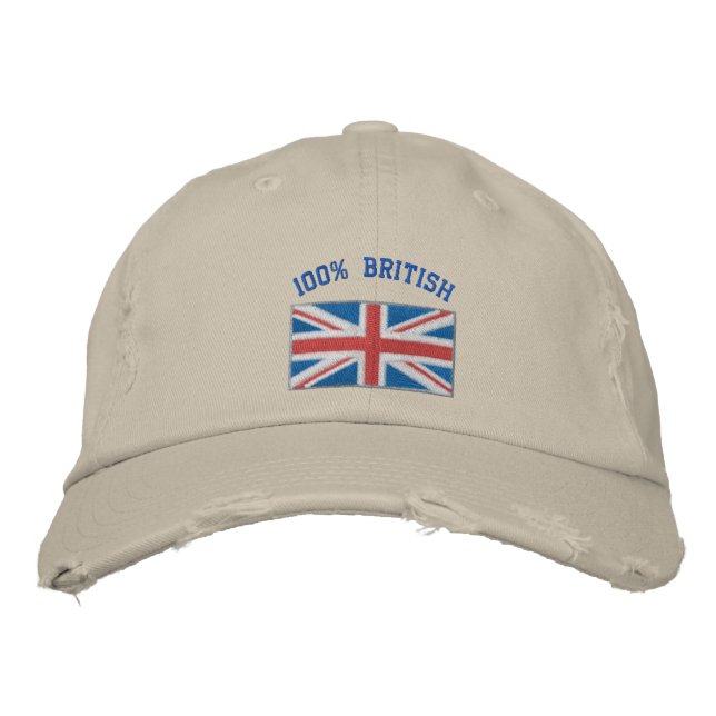 Großbritannien bestickt bestickte baseballkappe (Vorderseite)