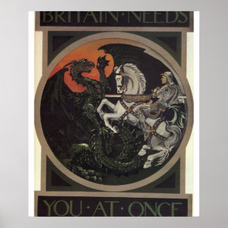 Großbritannien braucht dich sofort_Propaganda Post Poster