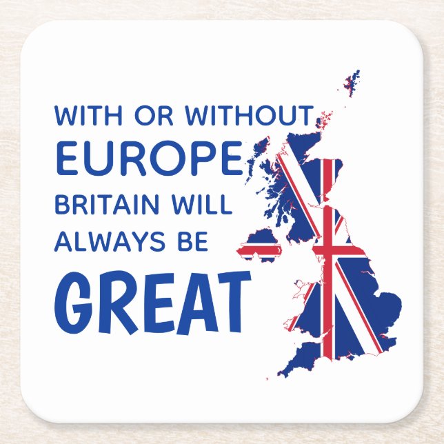 GROSSBRITANNIEN BREXIT EUROPA RECHTECKIGER PAPPUNTERSETZER (Vorderseite)
