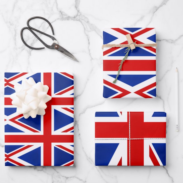 Großbritannien Britische Flagge (UK) Geschenkpapier Set (Vorderseite)
