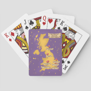 Großbritannien Die Spuk Orte Karte. Spielkarten