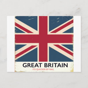 Großbritannien "Es ist schneller mit der Bahn" Vin Postkarte