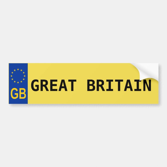 Großbritannien EU-Kfz-Kennzeichen-Aufkleber Autoaufkleber (Vorne)