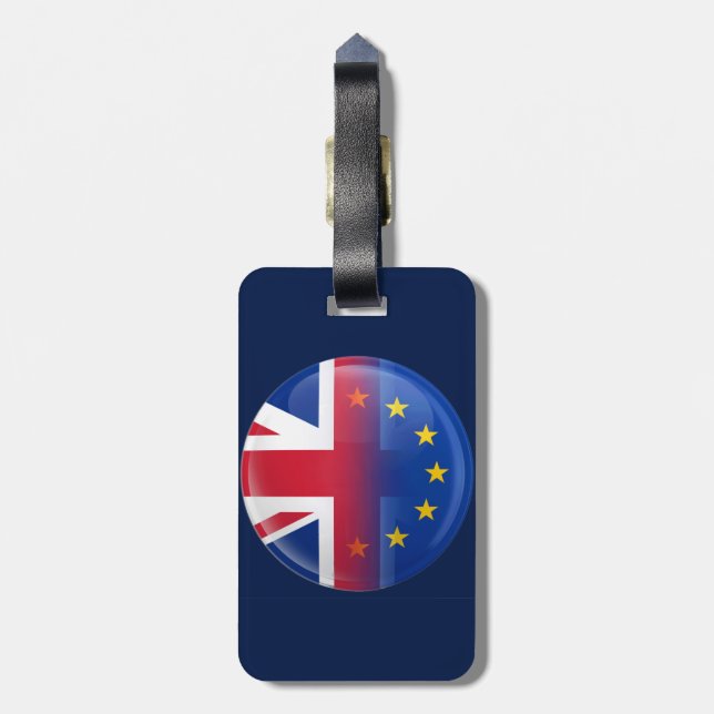 Großbritannien - EU-Mitgliedschaftreferendum 2016 Gepäckanhänger (Rückseite vertikal)