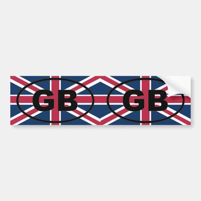 Großbritannien - GB - europäisches Oval Autoaufkleber (Vorne)