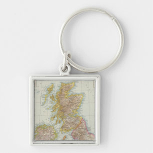 Grossbritannien, Irland - Karte des Vereinigten K Schlüsselanhänger