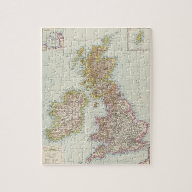 Grossbritannien, Irland - Karte des Vereinigten Kö (Vertikal)