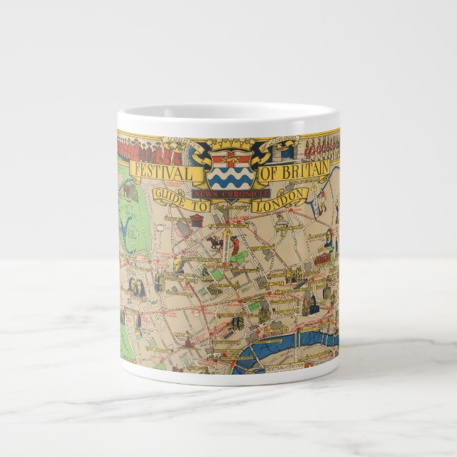 Großbritannien: Leitfaden zu London Map Jumbo-Tasse (Vorderseite)