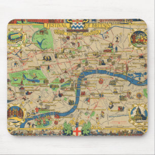 Großbritannien: Leitfaden zu London Map Mousepad