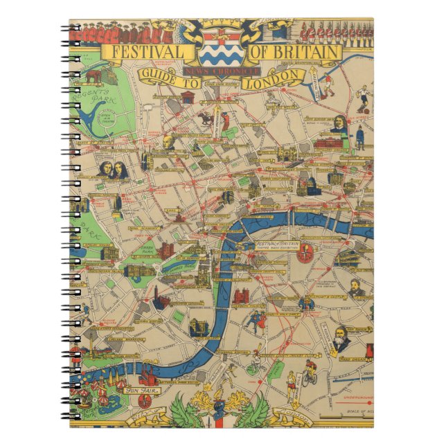 Großbritannien: Leitfaden zu London Map Notizblock (Vorderseite)