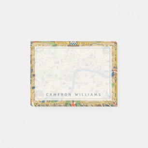 Großbritannien: Leitfaden zu London Map Post-it Klebezettel