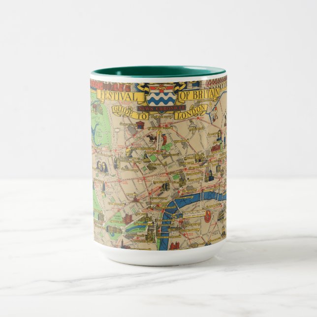 Großbritannien: Leitfaden zu London Map Tasse (Zentrum)