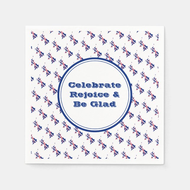 GROSSBRITANNIEN - Personalisierte Feierlichkeiten Serviette (Vorderseite)