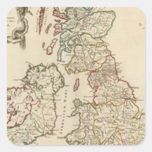 Großbritannien Quadratischer Aufkleber