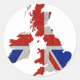 Großbritannien-Sticker Runder Aufkleber