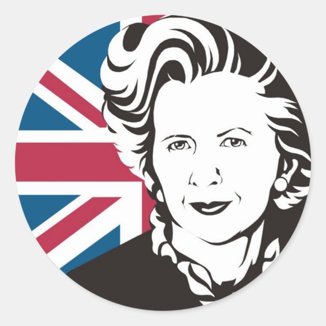 Großbritannien trauert Margaret Thatcher, Englands Runder Aufkleber (Vorderseite)