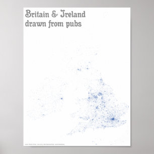 Großbritannien u. Irland, die von den Pubs Poster