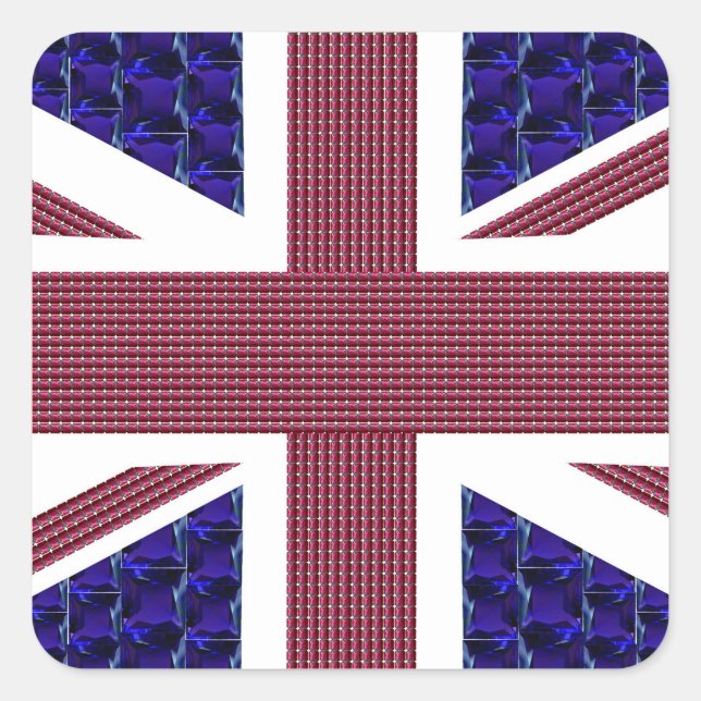 Großbritannien Unabhängigkeitstag, England-Flagge Quadratischer Aufkleber (Vorderseite)