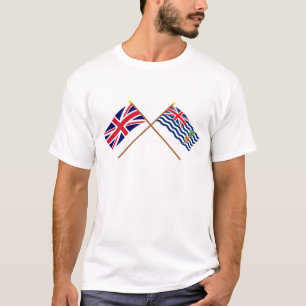 Großbritannien und BIOT gekreuzte Flaggen T-Shirt