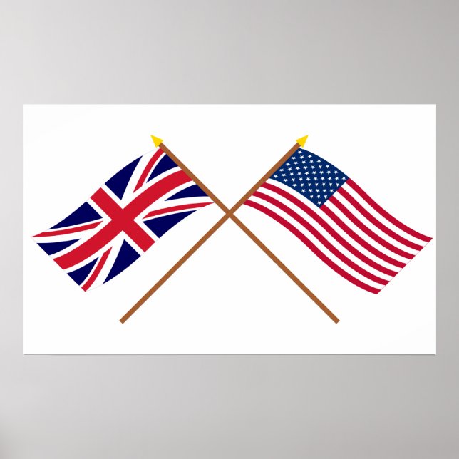 Großbritannien und die Vereinigten Staaten überque Poster (Vorne)