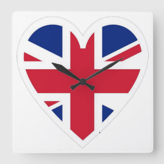 Großbritannien Union Jack Clock Quadratische Wanduhr
