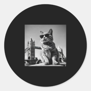 Großbritannien Urlaub und Katzenbesichtigungen in Runder Aufkleber