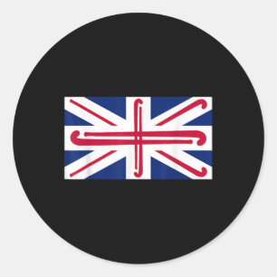 Großbritannien Vereinigtes Königreich Flagge Feldh Runder Aufkleber