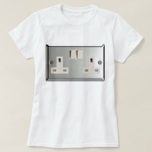 Großbritannien-Wechselstrom BS 1363 verstopfen T-Shirt