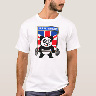 Großbritannienweightlifting-Panda T-Shirt
