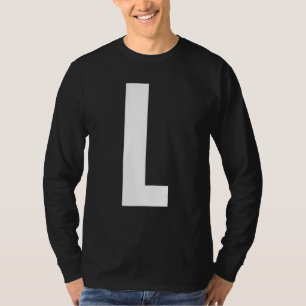 Großbuchstabe L Monogramm Anton Schrift Initial Al T-Shirt