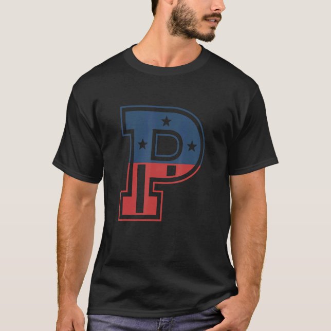 Großbuchstabe P T-Shirt (Vorderseite)