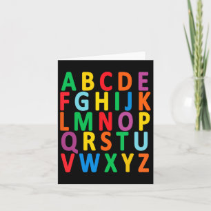 Großbuchstaben Alphabet lernen Abc Boy Girl Kinder Karte