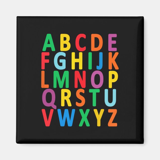 Großbuchstaben Alphabet lernen Abc Boy Girl Kinder Magnet (Vorne)